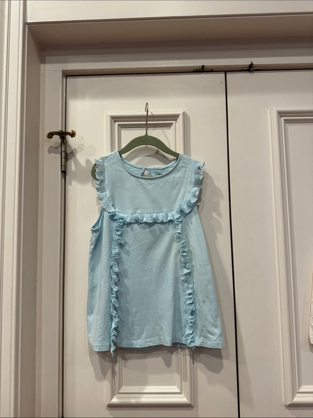 Janie and Jack Light Blue Ruffle Tank Top